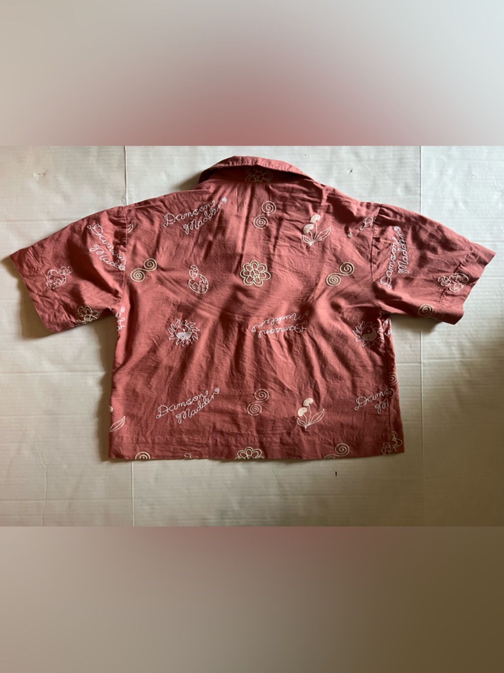 Damson Madder Chloe Embroidered Salmon Shirt Size 12 View 5